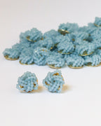 French Blue Knot Studs