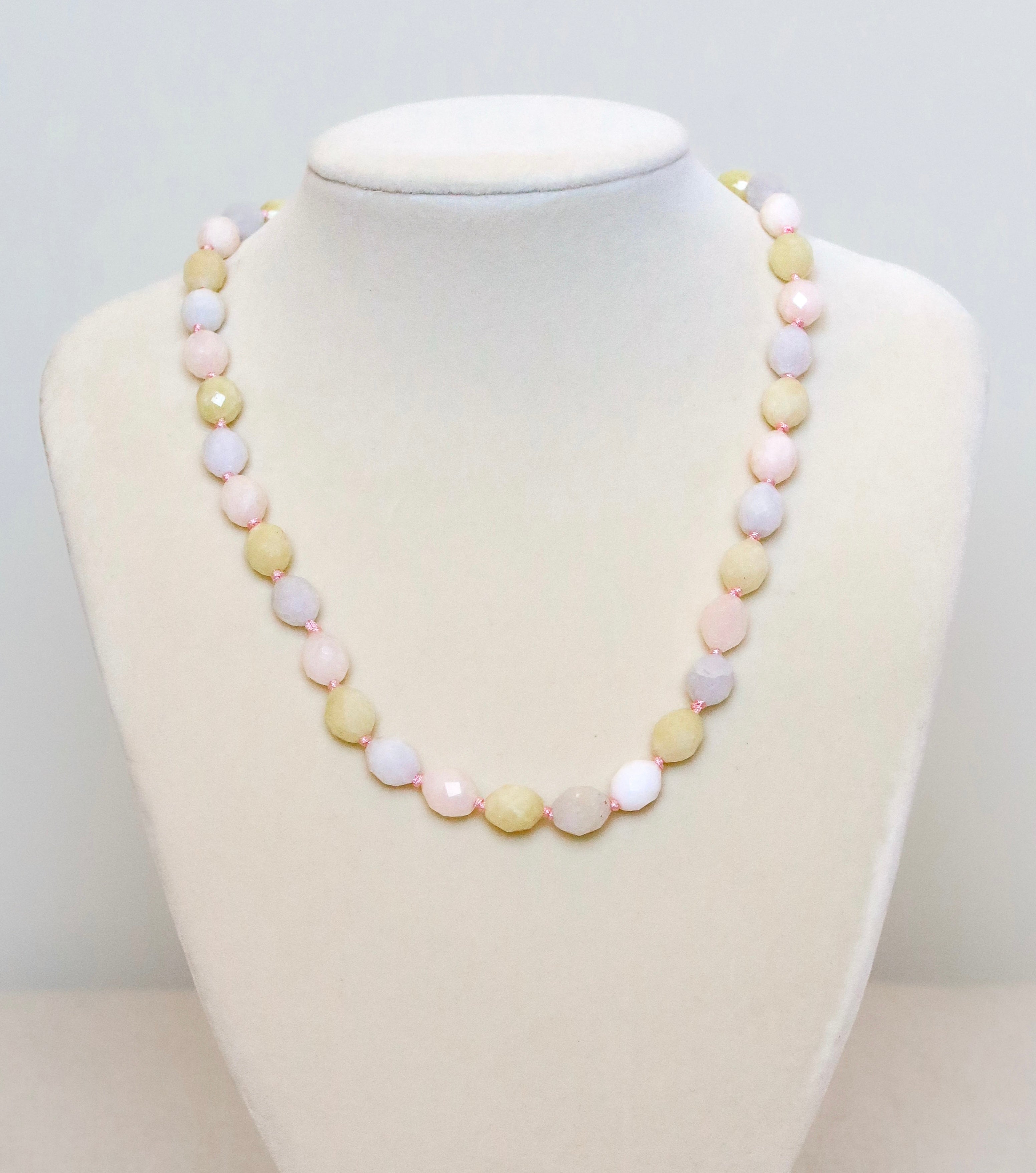 Multicolored Morganite Nugget Necklace