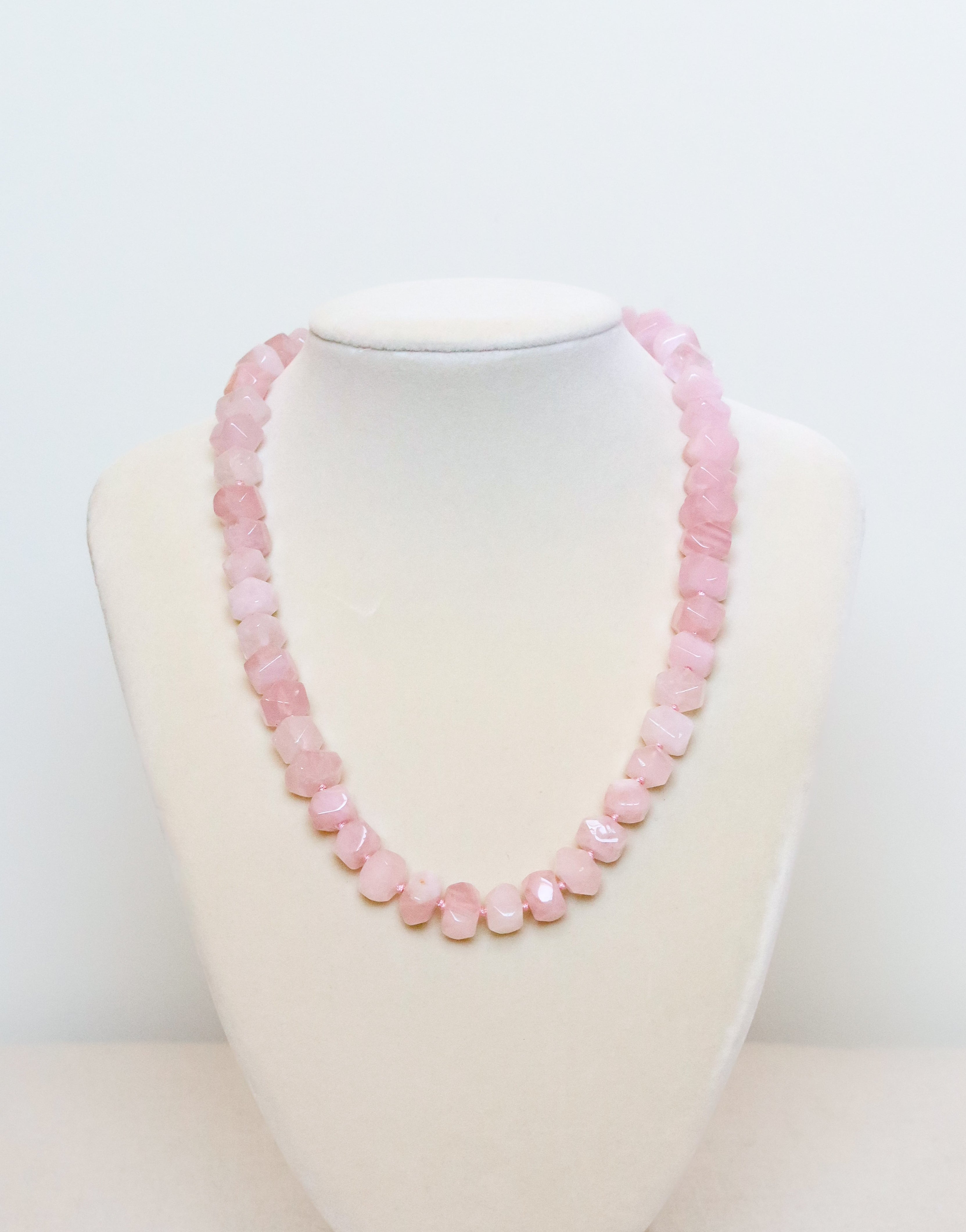 Rose Quartz Nugget Necklace