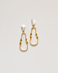 Pearls + Twisted Hoop