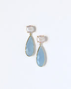 Pearl + Light Blue Teardrop