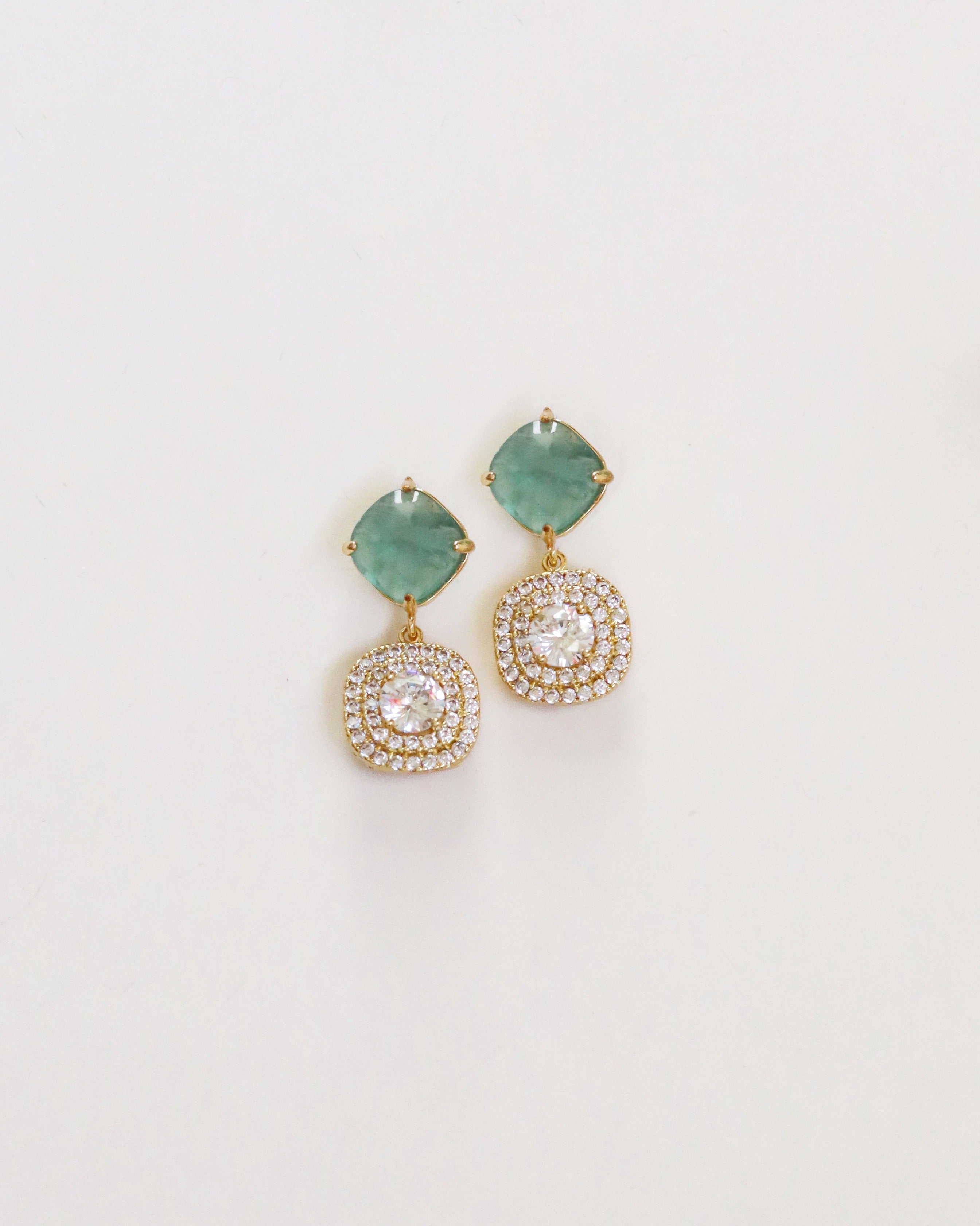 Sage + Glitzy Square Drop