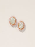 Blush Halo Pearl Studs