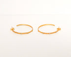 White Stone Hoops