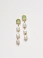 Round Sage + 3 Pearl Drop