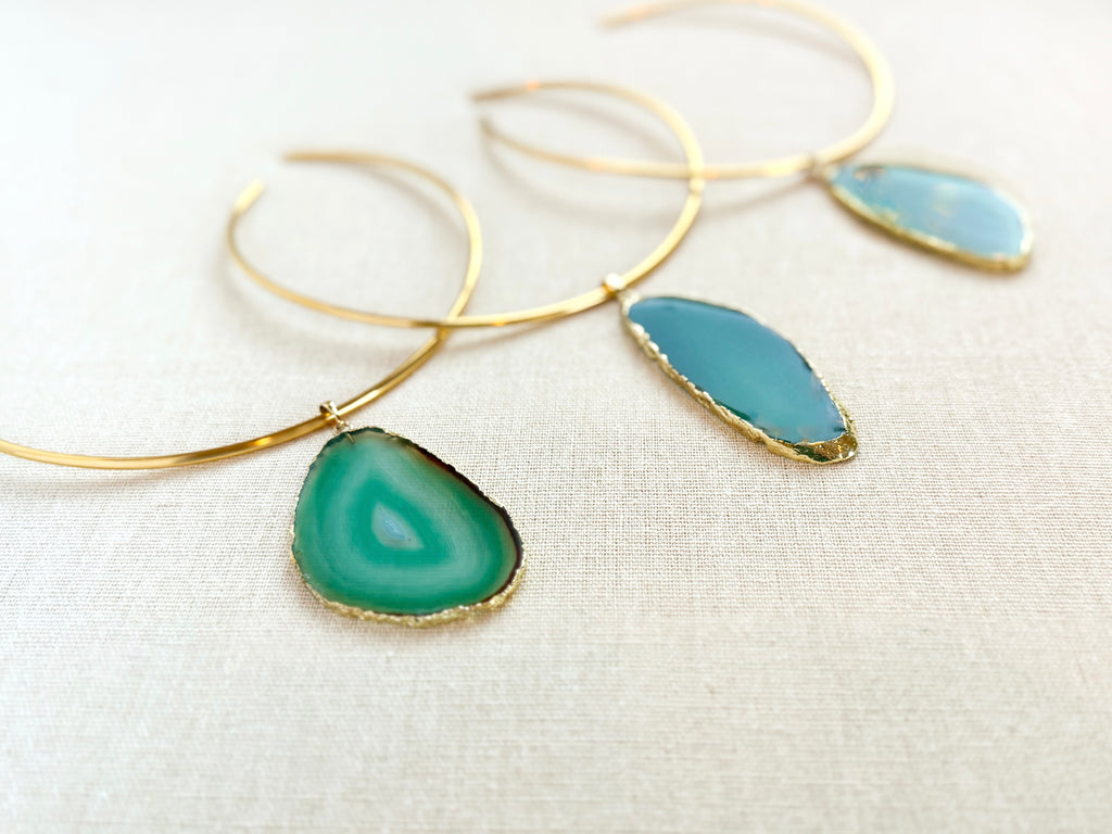 Green Agate Collar necklace