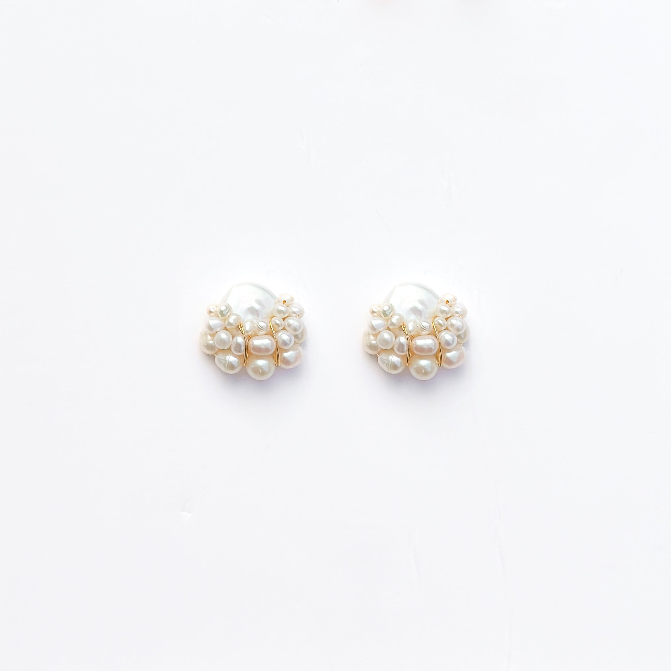 Pearl Cluster Drop Studs