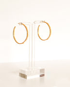 White Stone Hoops