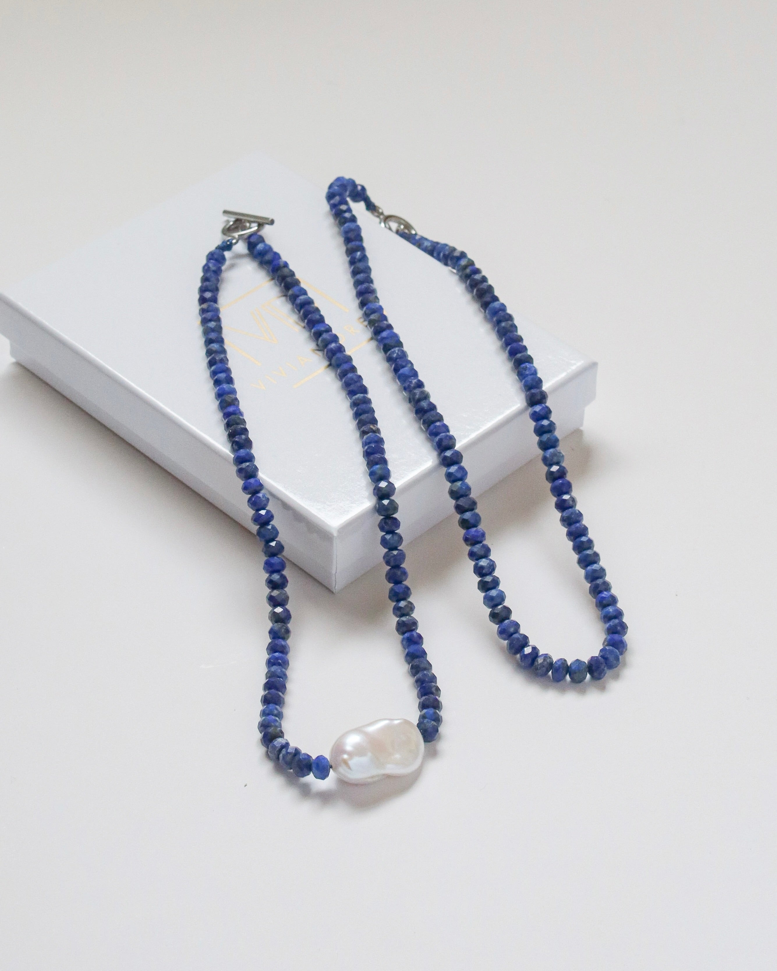 (PRE-ORDER) Baroque Beaded Lapis Lazuli Necklace