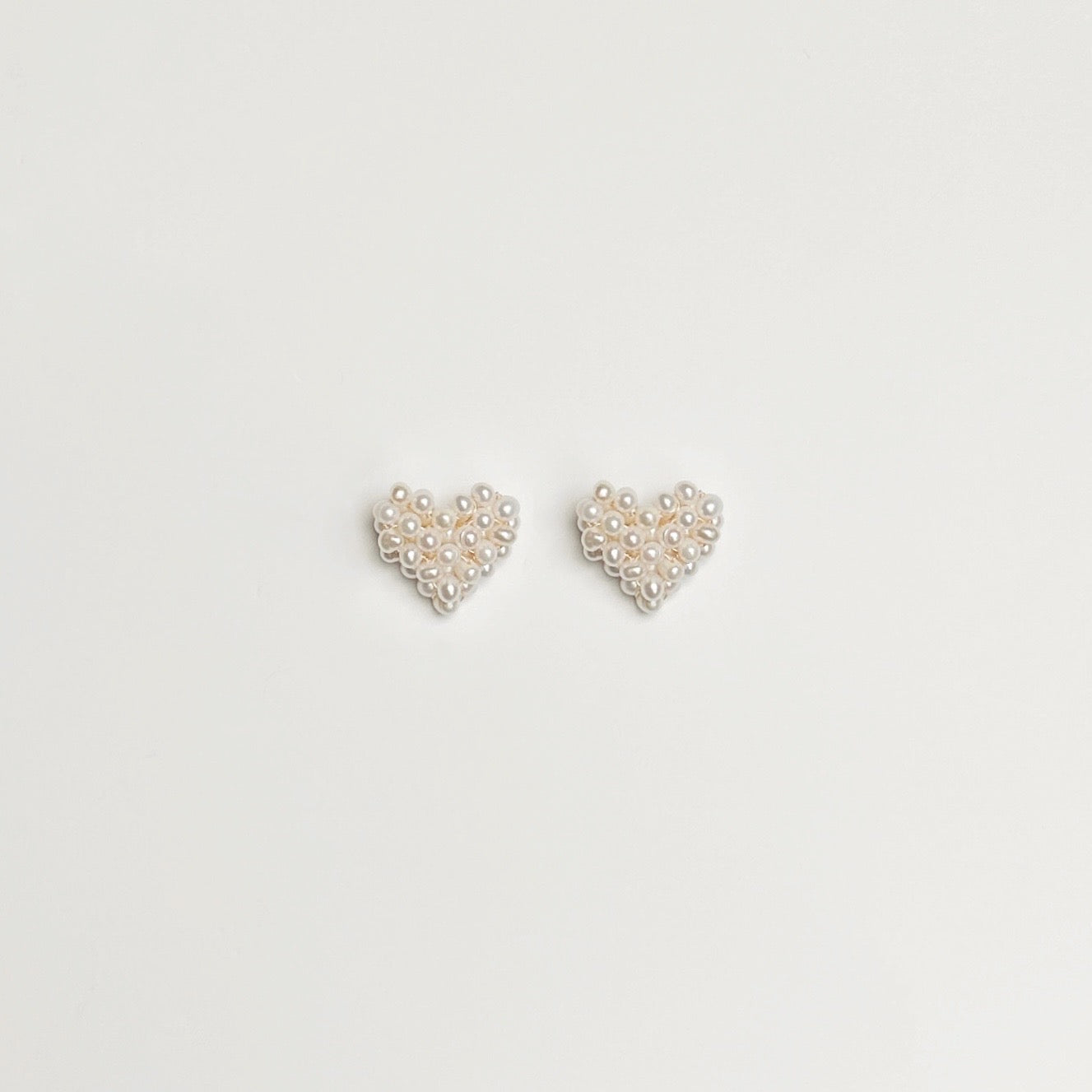 Beaded Pearl Hearts