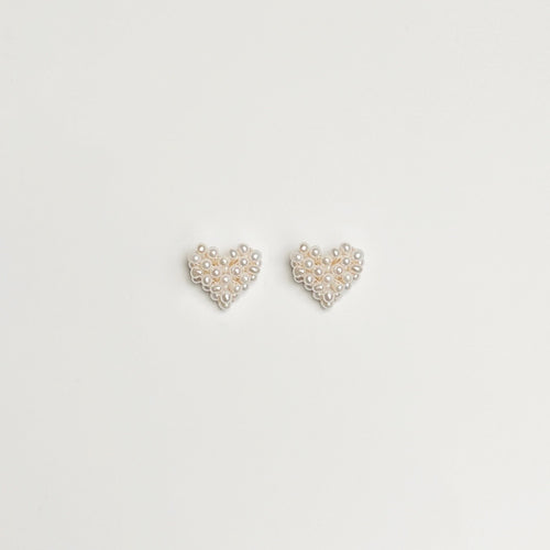 Beaded Pearl Hearts