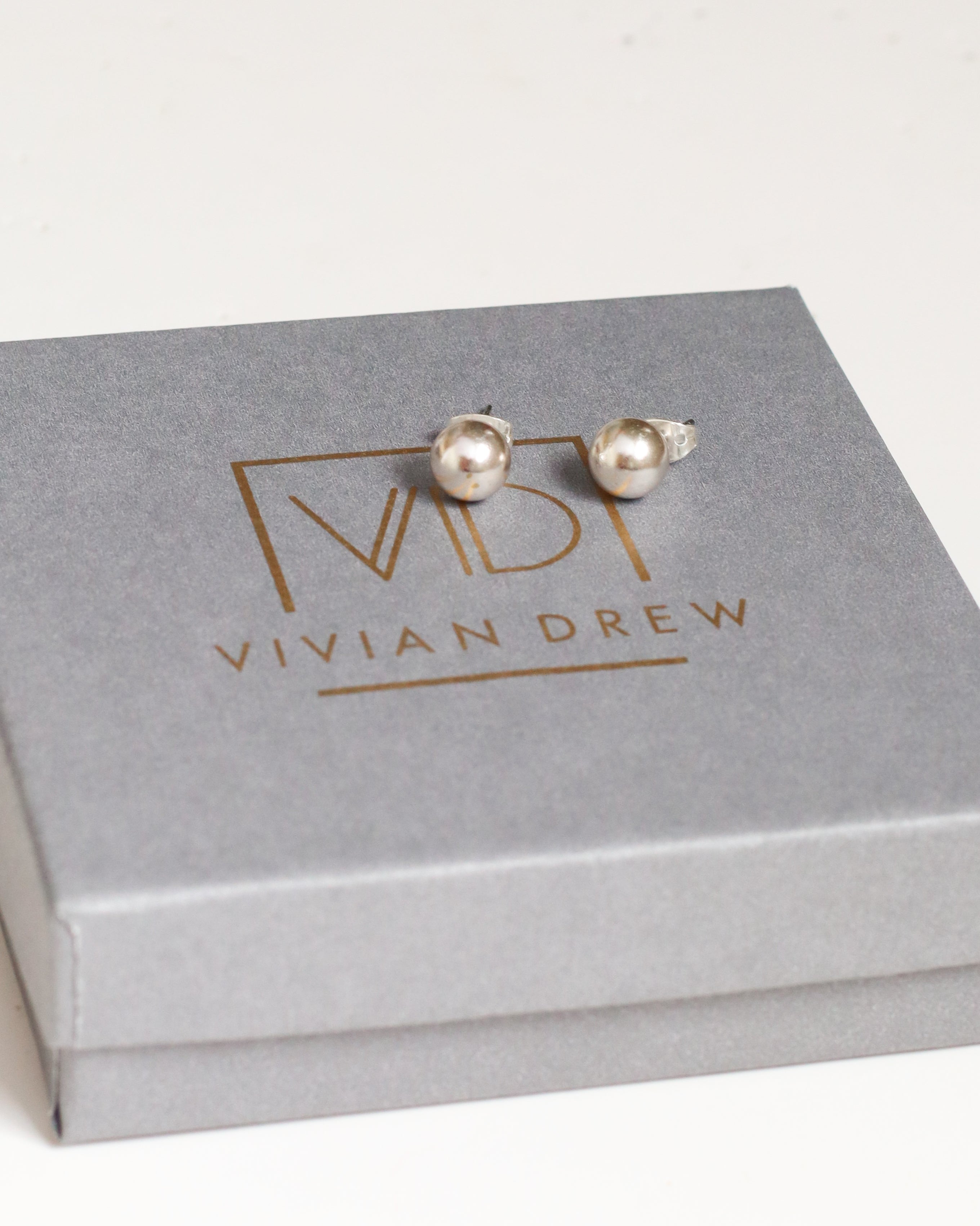 Mini Silver Ball Studs