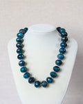 Round Stone Apatite Statement Necklace