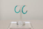 Turquoise Gemstone Hoops