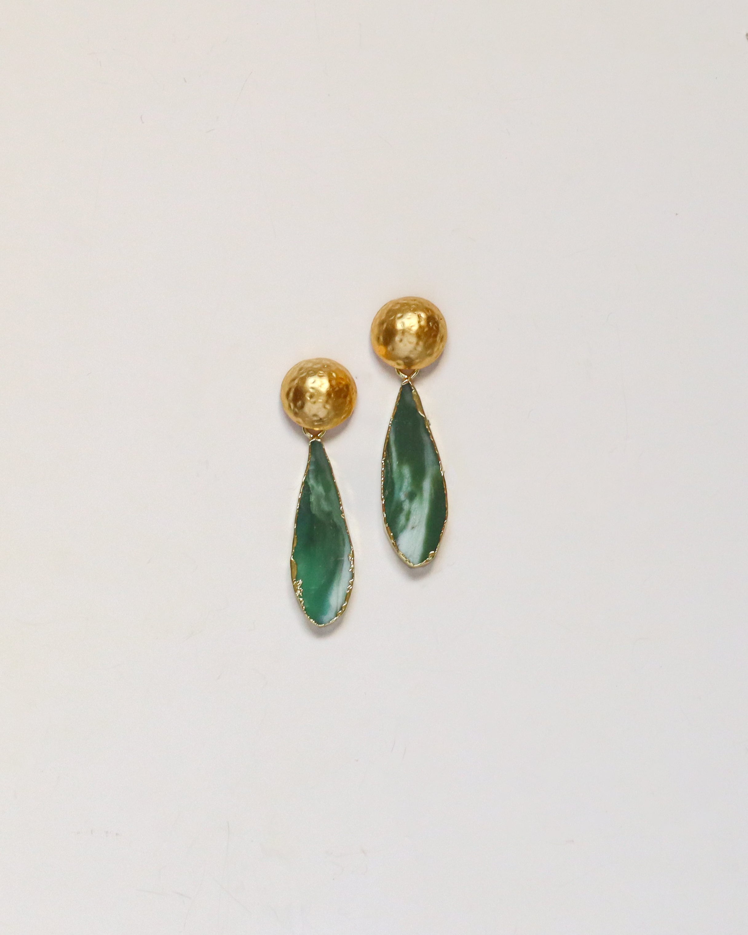 Hammered Gold + Chrysoprase