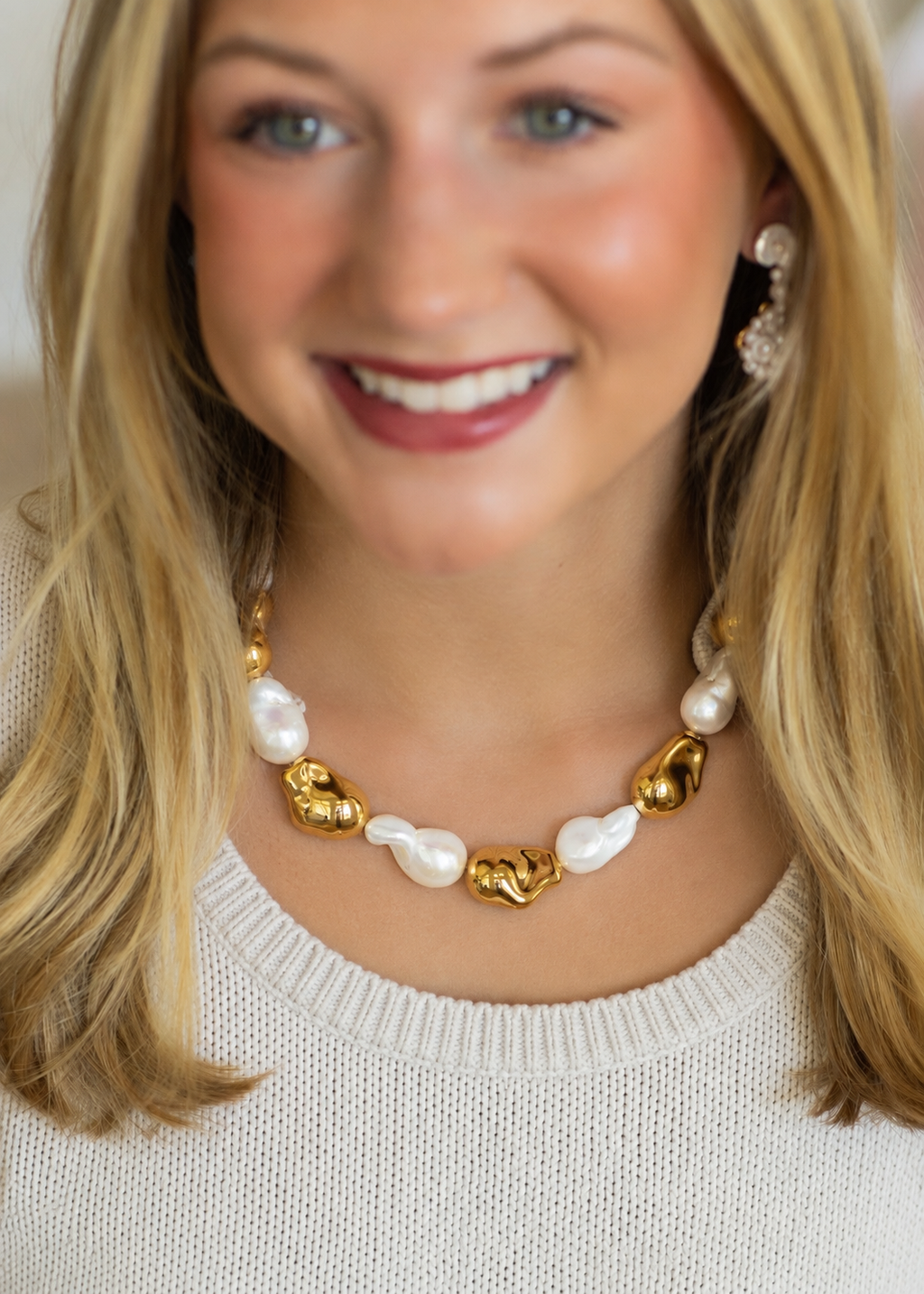 Baroque + Gold Nugget Necklace