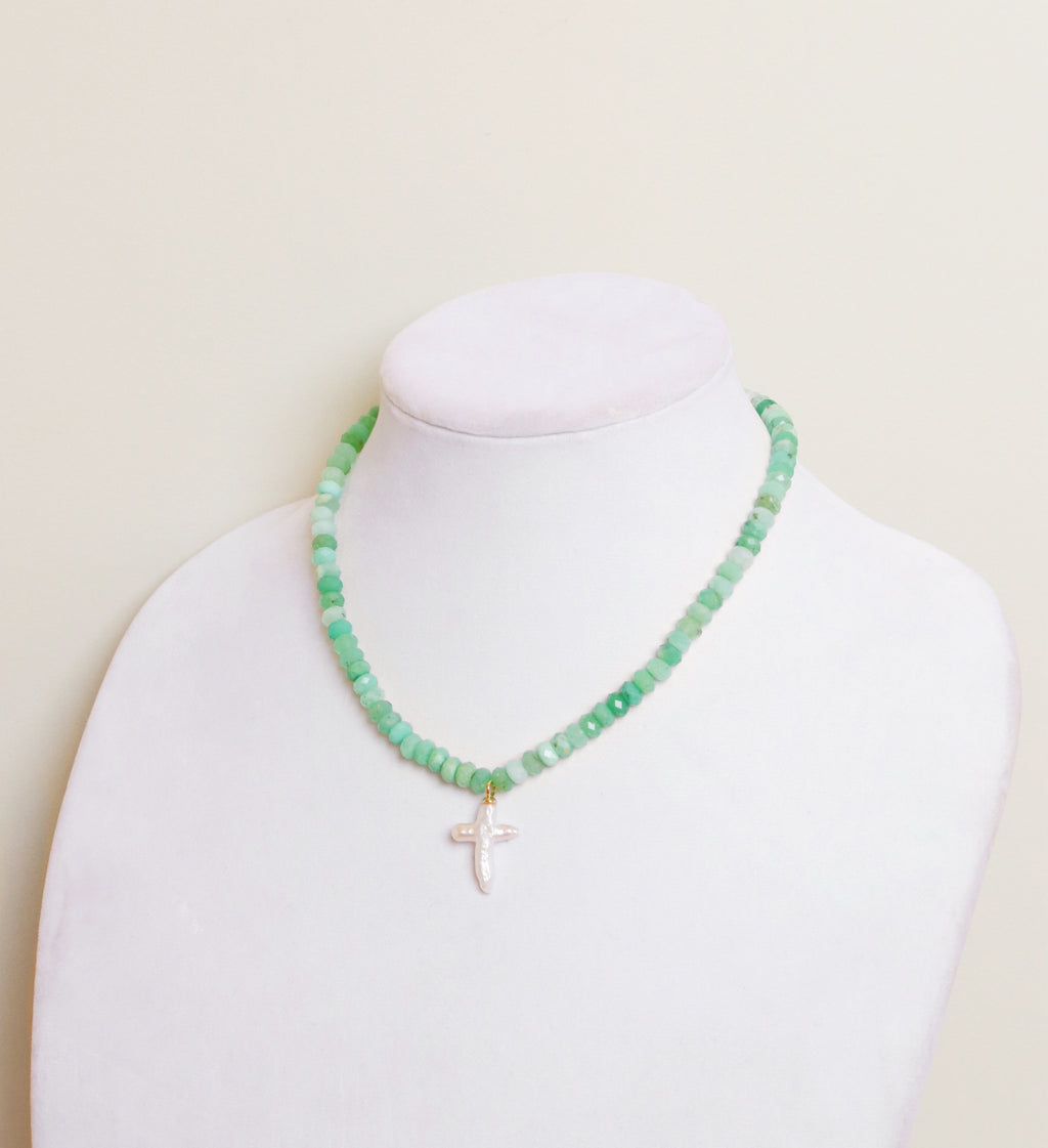 Chrysoprase Cross