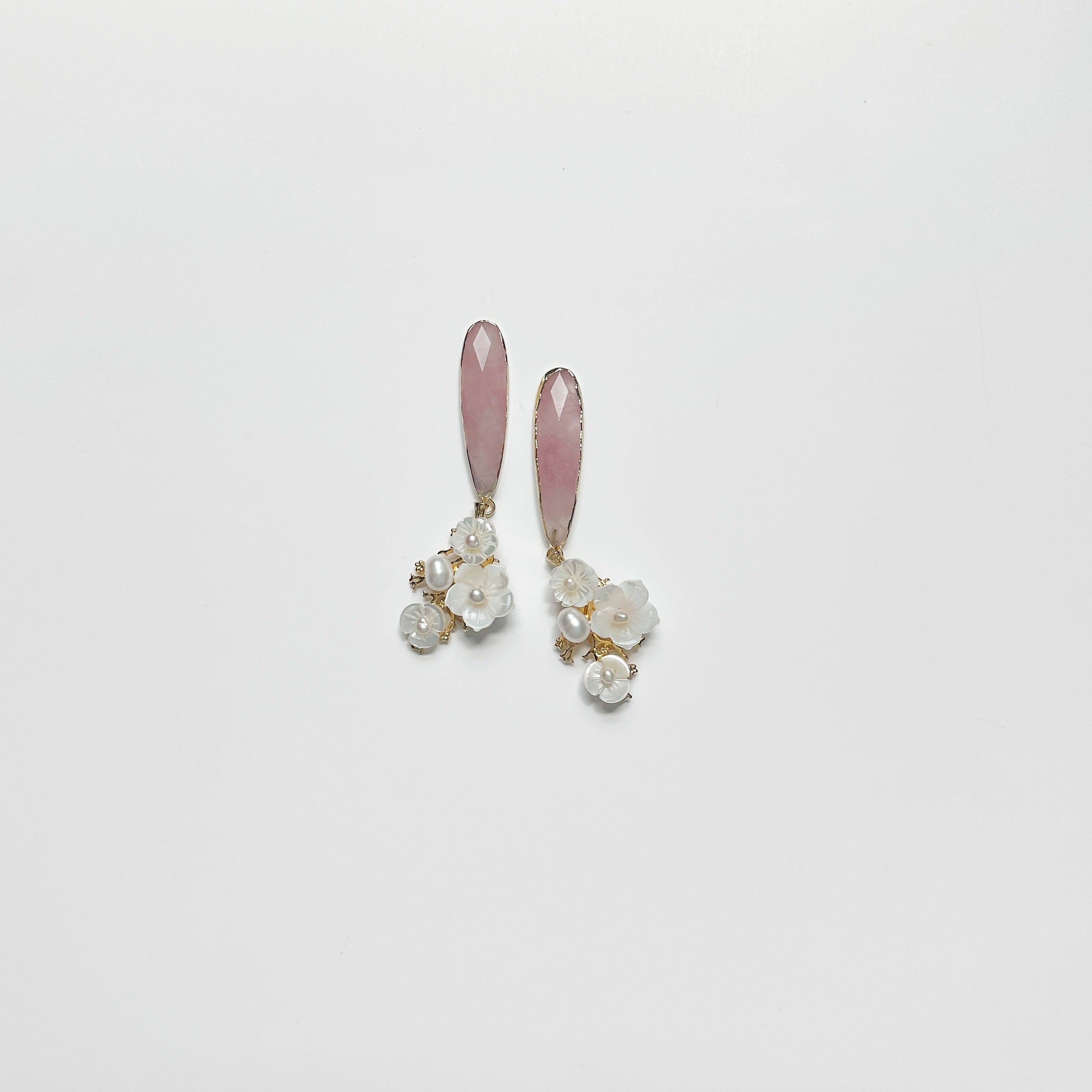 Rose Quartz + Delicate Pearls