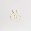 White Jade + Gold Hoop