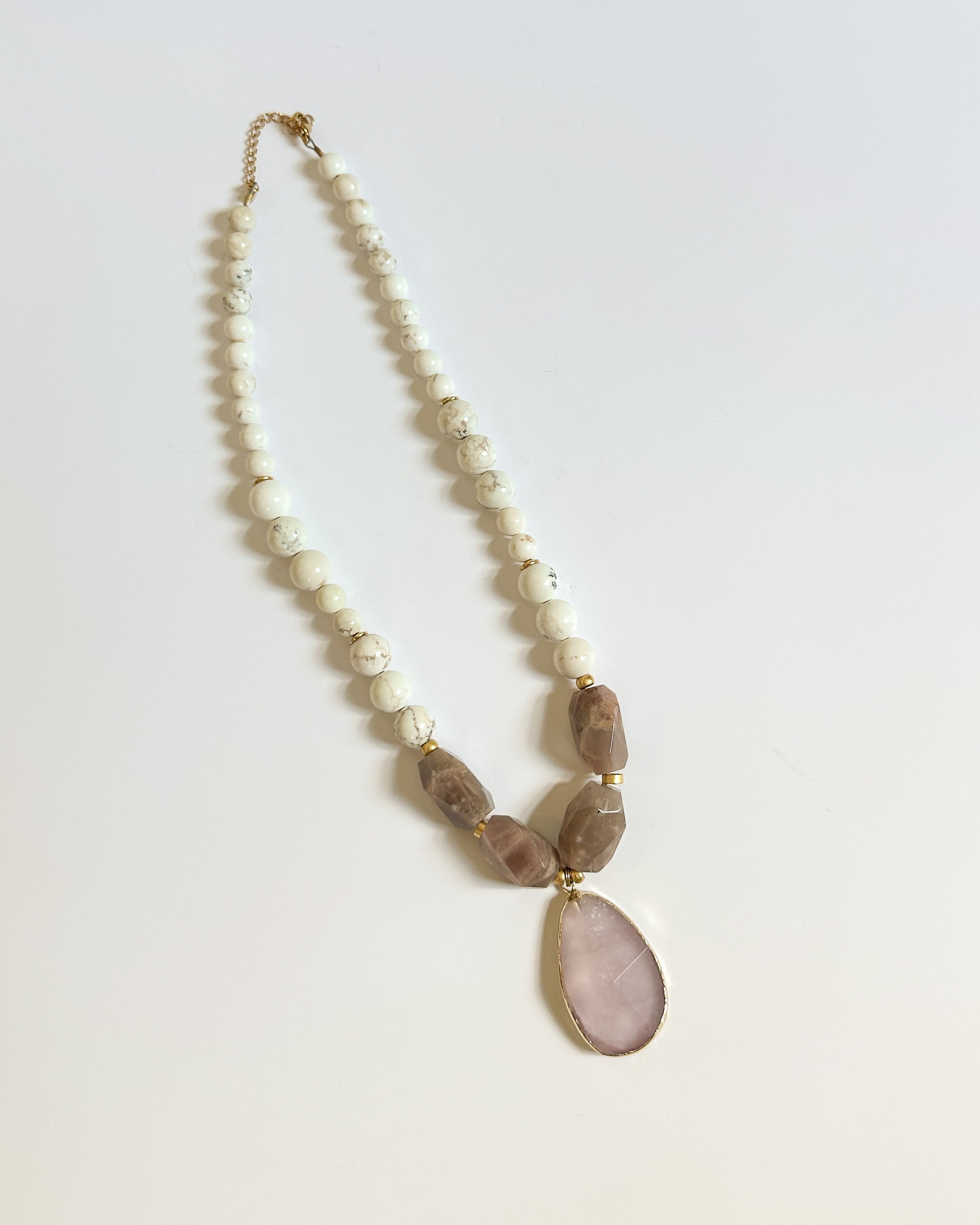Rose Quartz + Sunstone Necklace
