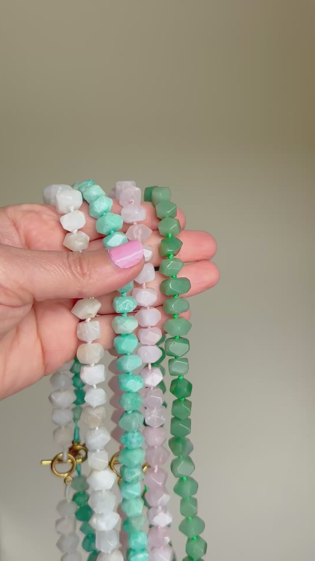 Green Aventurine Nugget Necklace