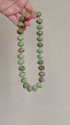 Round Stone Chrysoprase Statement Necklace