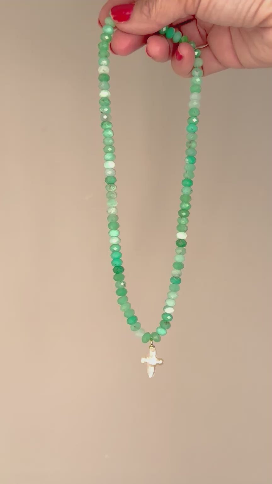 Chrysoprase Cross