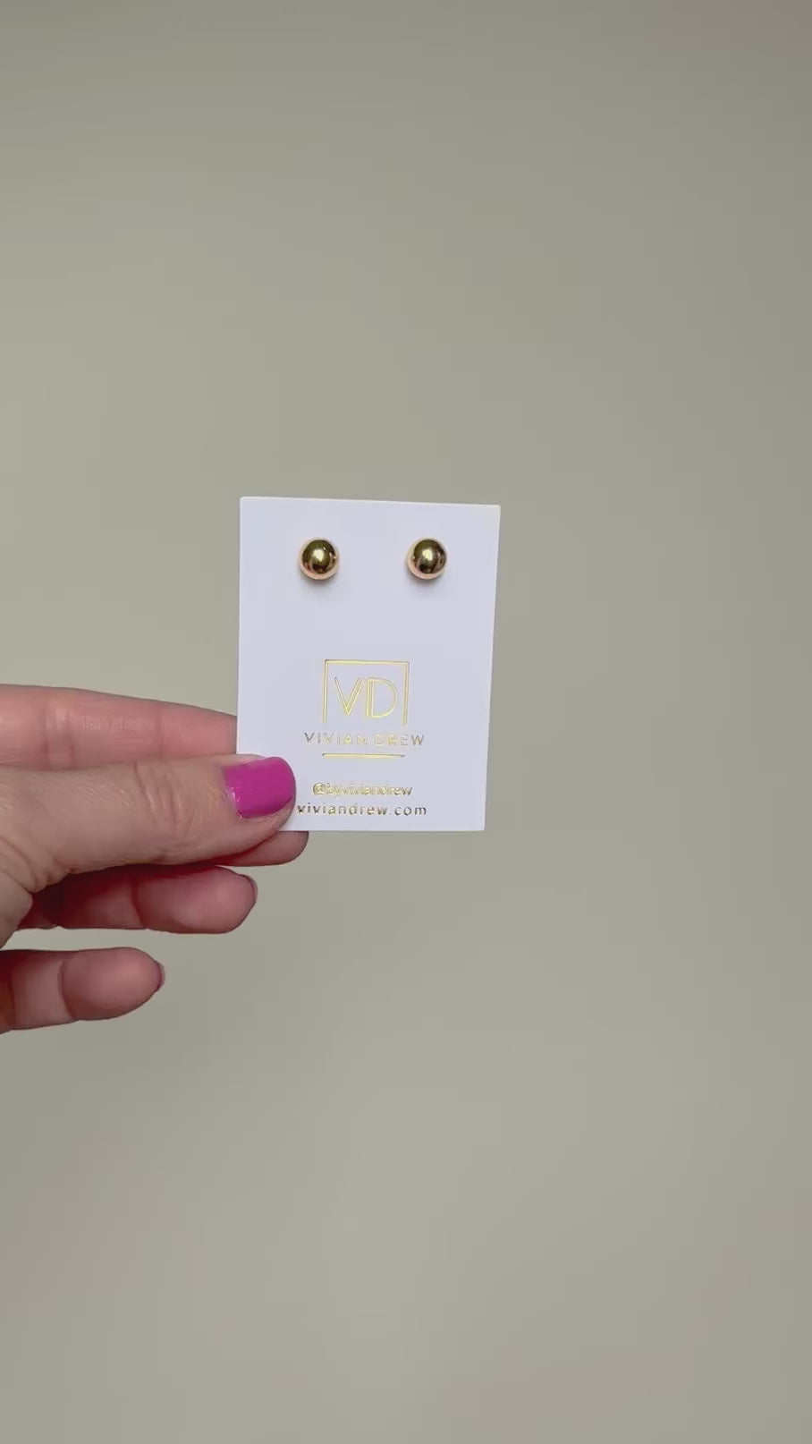 Mini Gold Ball Studs