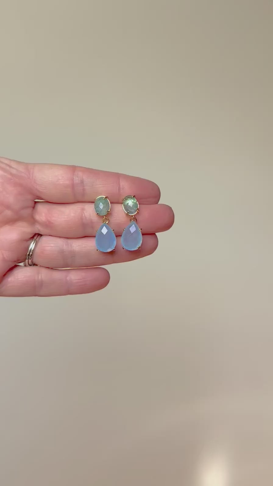 Petite Aqua + Blue Drops