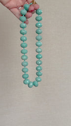 Round Stone Amazonite Statement Necklace