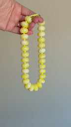Yellow Acrylic Nugget Necklace