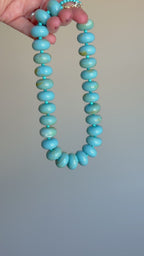 Turquoise Acrylic Nugget Necklace