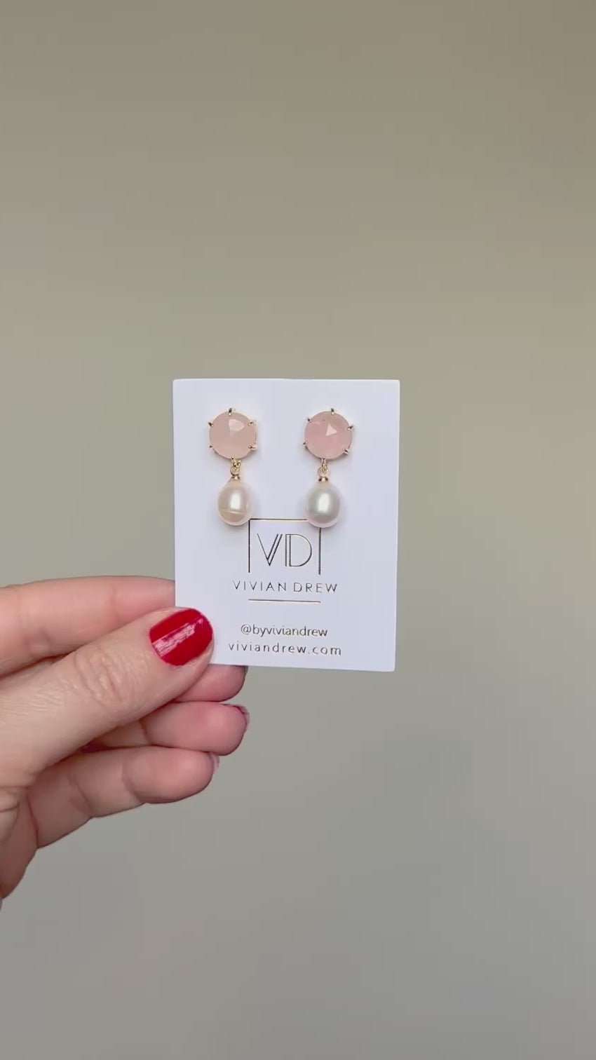 Round Blush + Pearl Drop