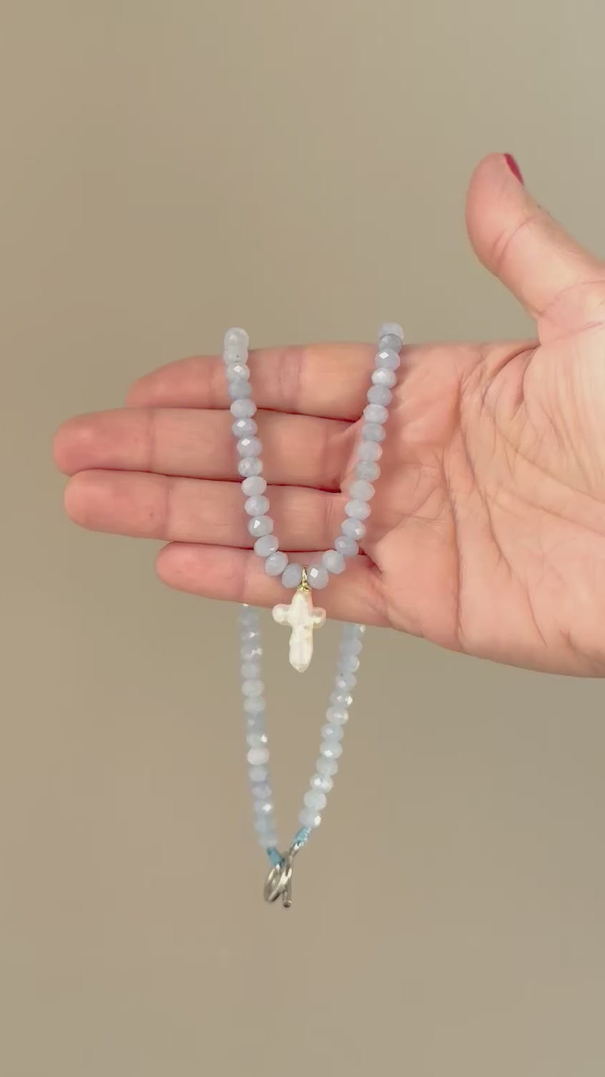 Aquamarine Cross
