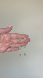 Sage three 3 drop earrings