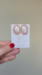 Blush Halo Pearl Studs