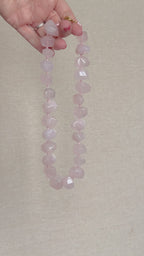 Rose Quartz Statement Stone Necklace