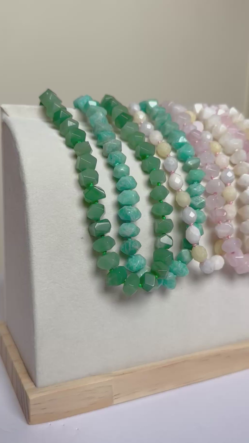 White Moonstone Nugget Necklace