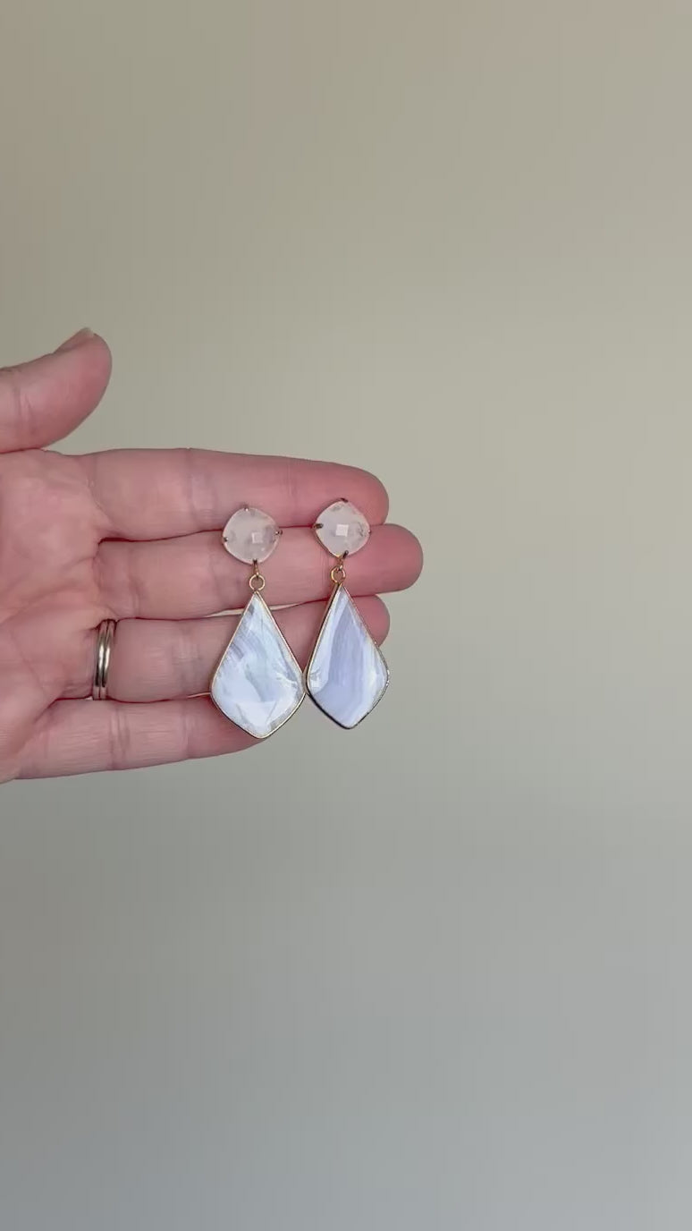 White Quartz + Blue Lace Agate