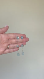 French blue 3 stone drop