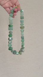 Green Aventurine Statement Stone Necklace