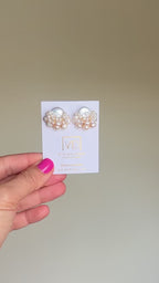 Pearl Cluster Drop Studs
