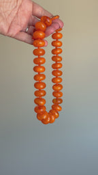 Orange Acrylic Nugget Necklace