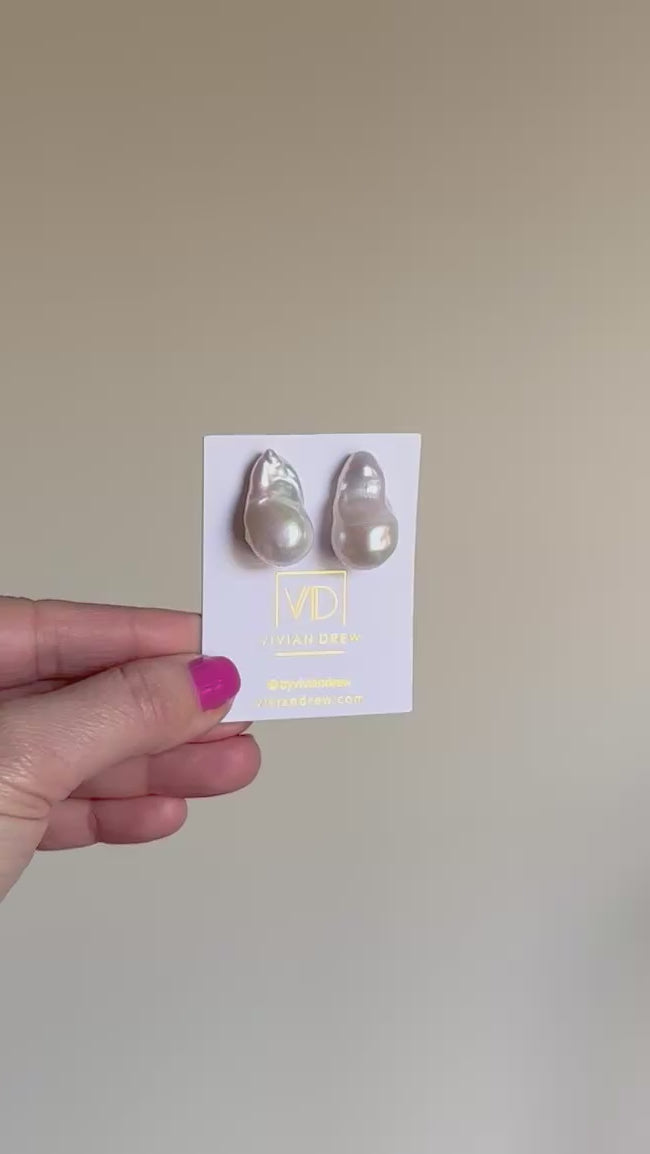 Baroque Pearl Studs
