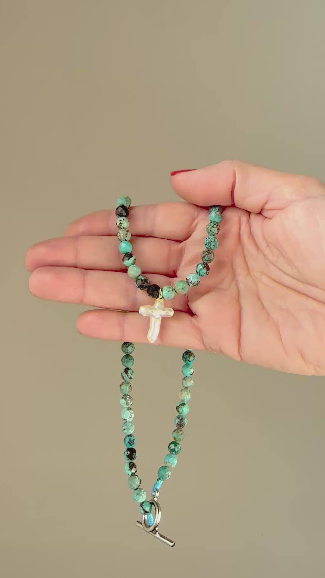Green Turquoise Cross