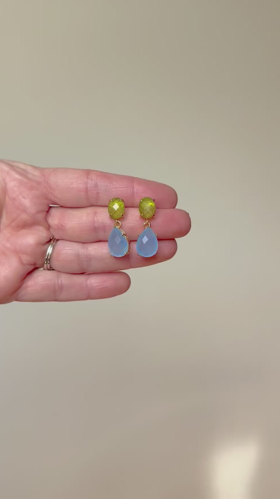 Petite Green + Blue Drops