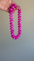 Pink Acrylic Nugget Necklace