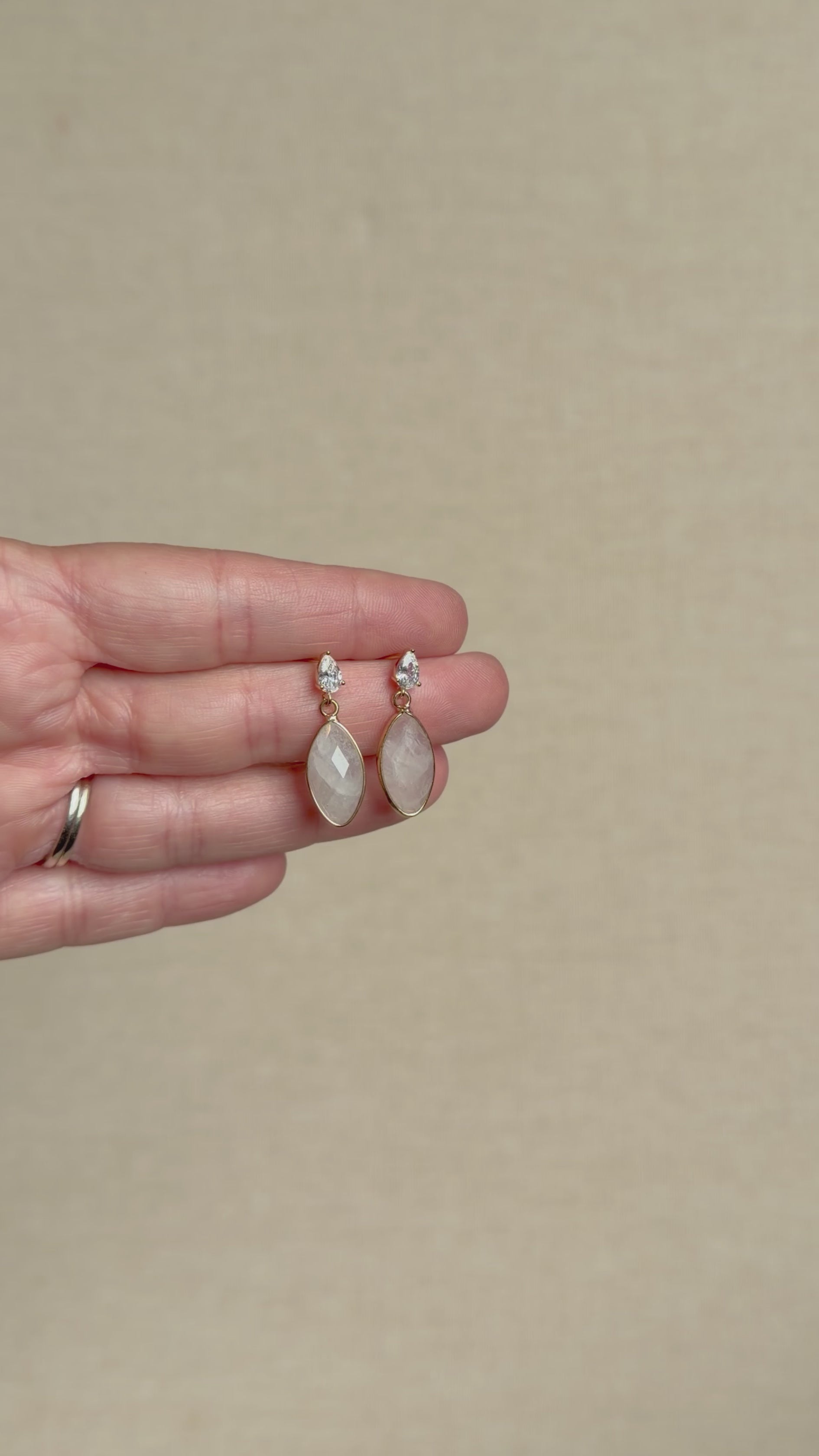 Pear Diamond + Marquis White Quartz