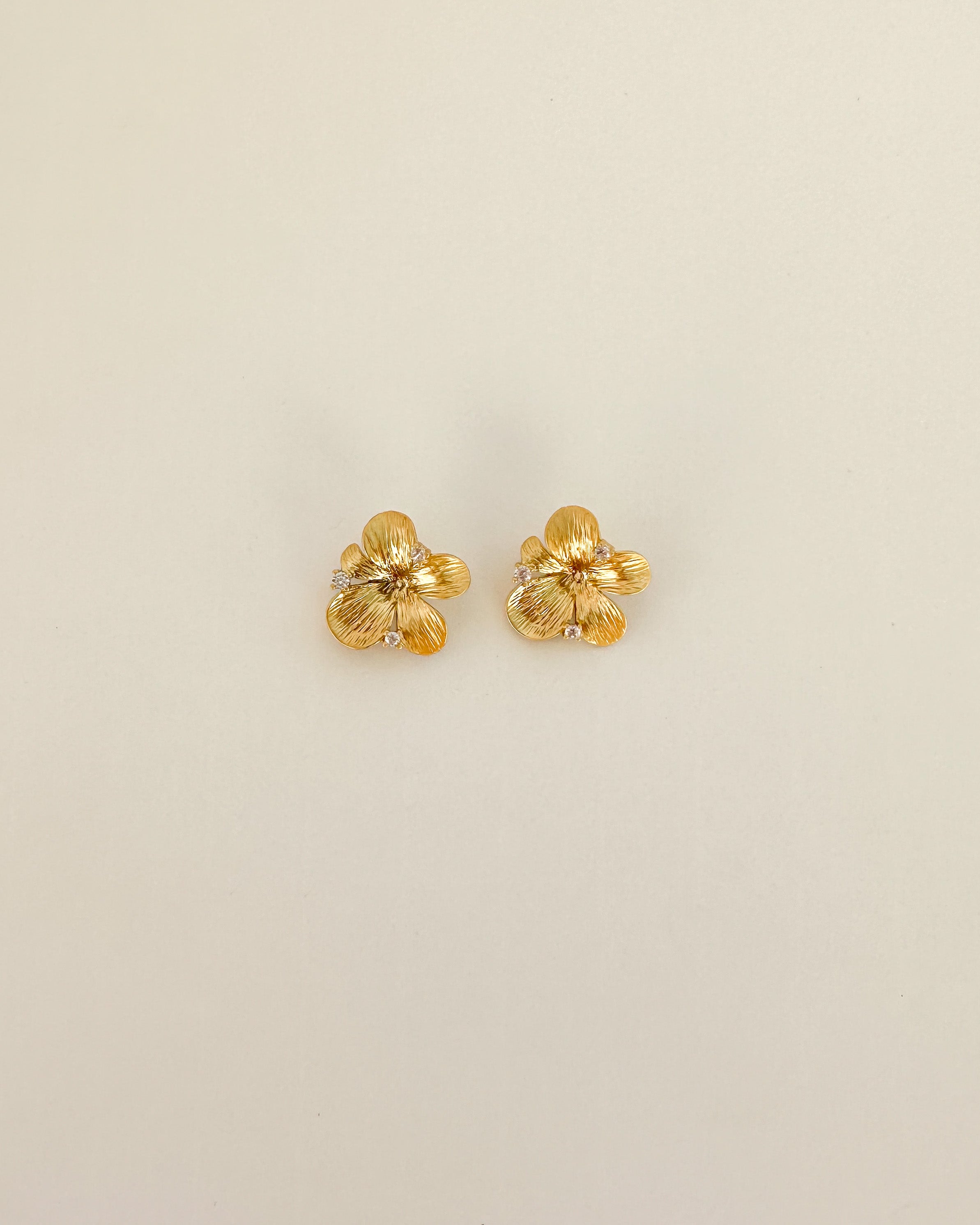 Small Glitzy Flower Studs