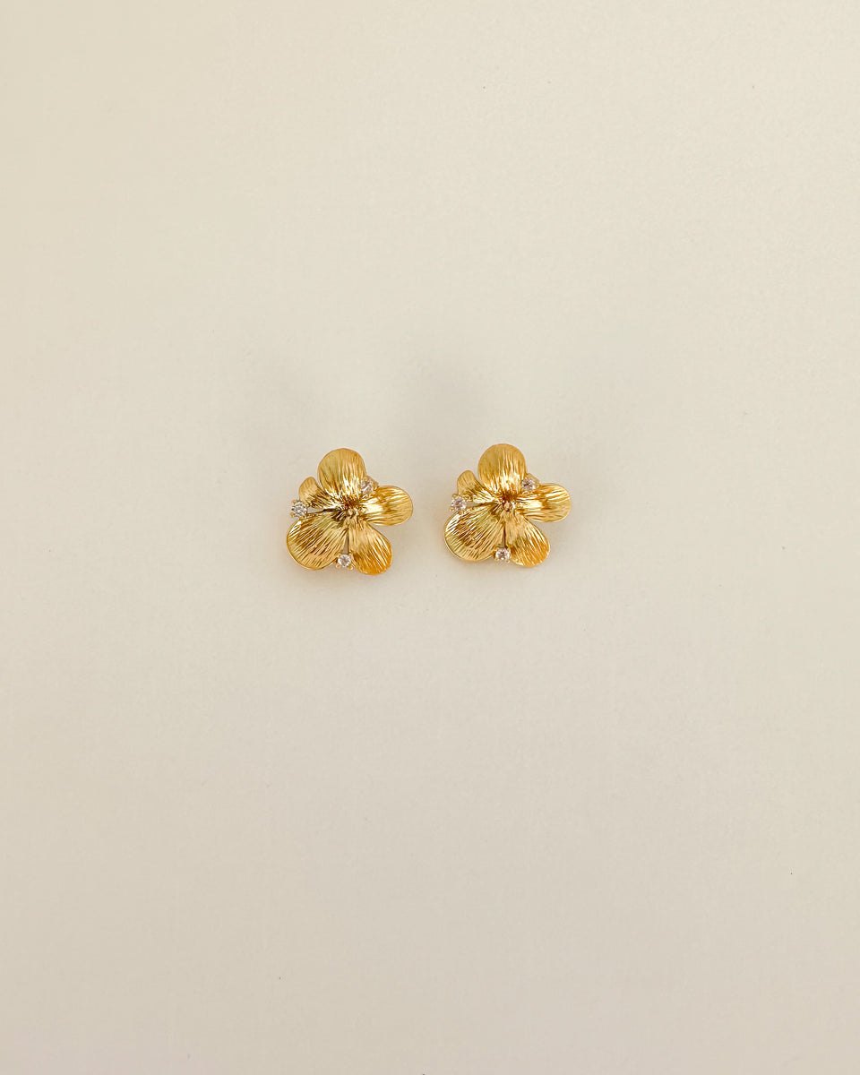 Small Glitzy Flower Studs – Vivian Drew